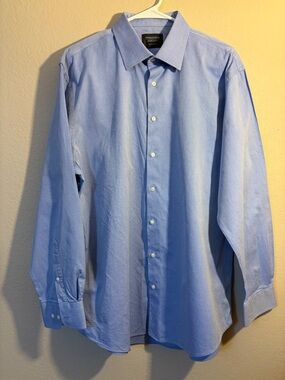 Nordstrom Men’s Shop Traditional Fit Non-Iron Dress Shirt - Light Blue